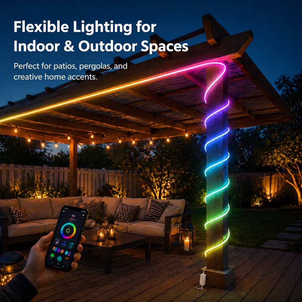 Smart Wi-Fi RGBIC Neon LED Strip Light smart irrigation product image 4