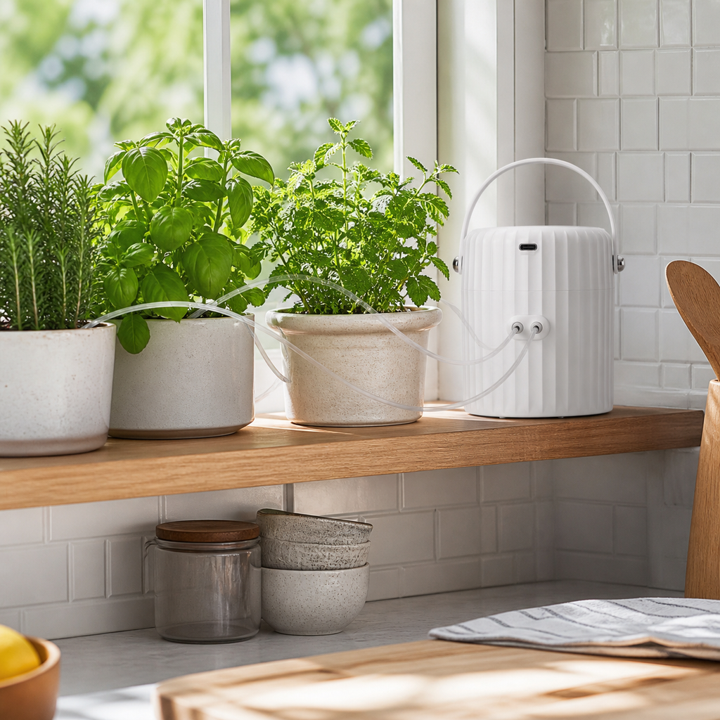 Smart Wi-Fi Dual-Outlet Plant Waterer smart irrigation product image 4