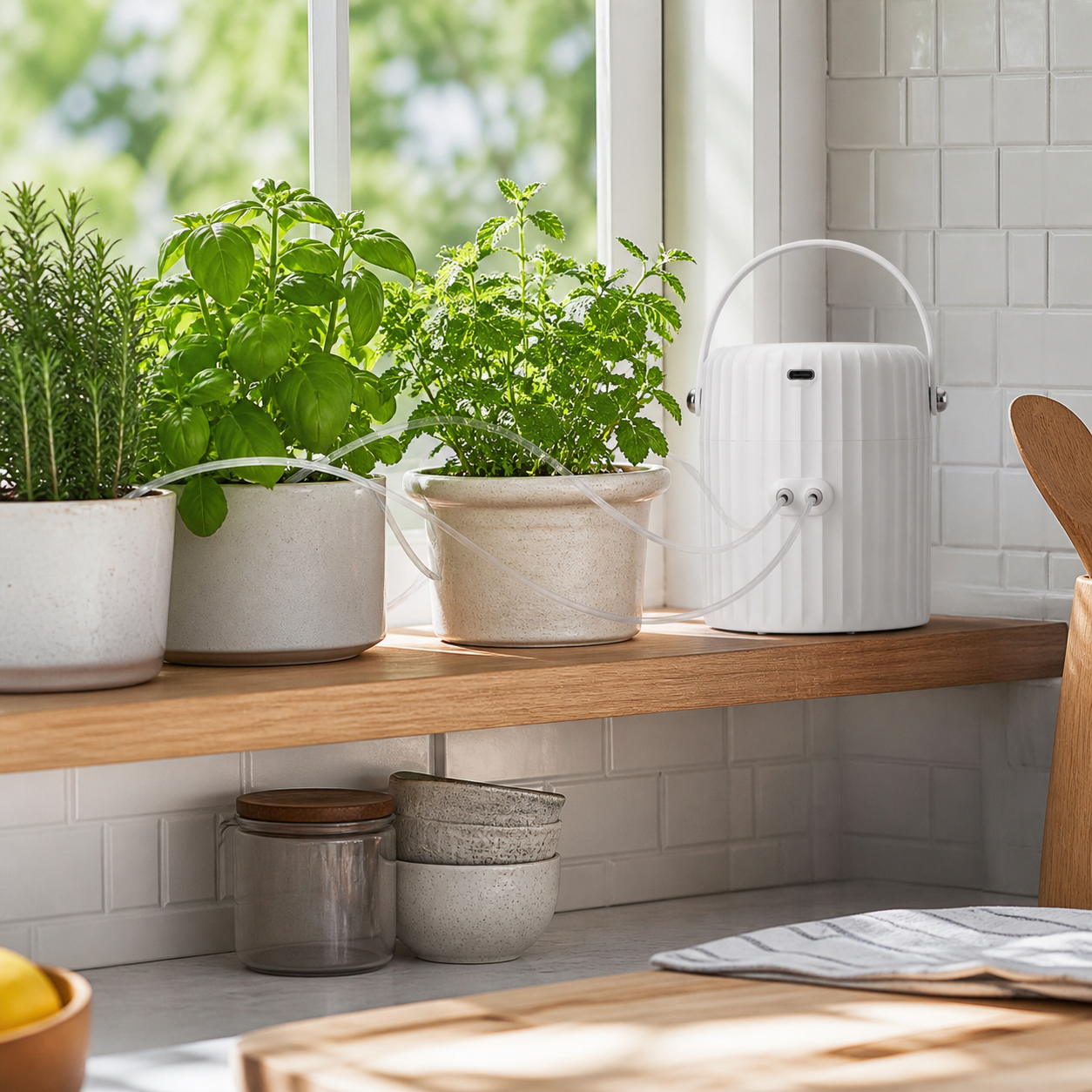 Smart Wi-Fi Dual-Outlet Plant Waterer smart irrigation product image 4