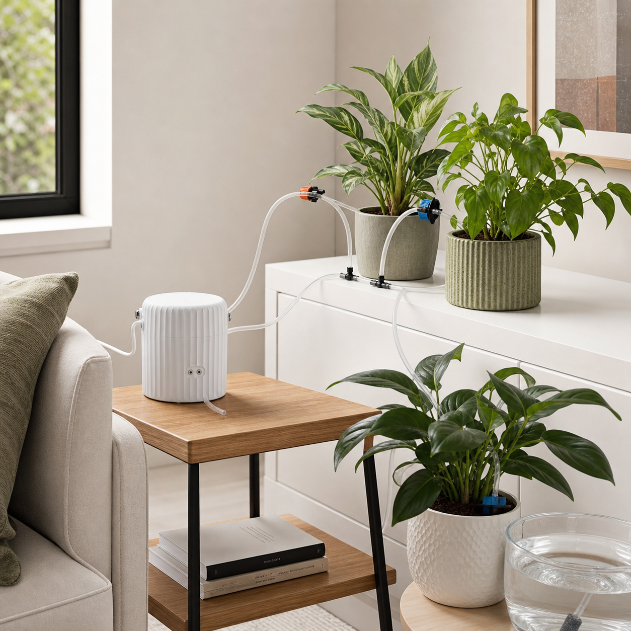 Smart Wi-Fi Dual-Outlet Plant Waterer smart irrigation product image 3