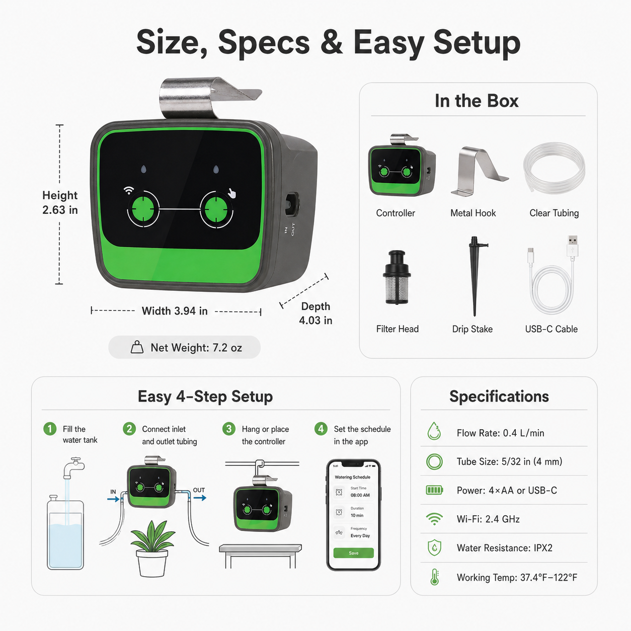Smart Wi-Fi Automatic Plant Waterer smart irrigation product image 8