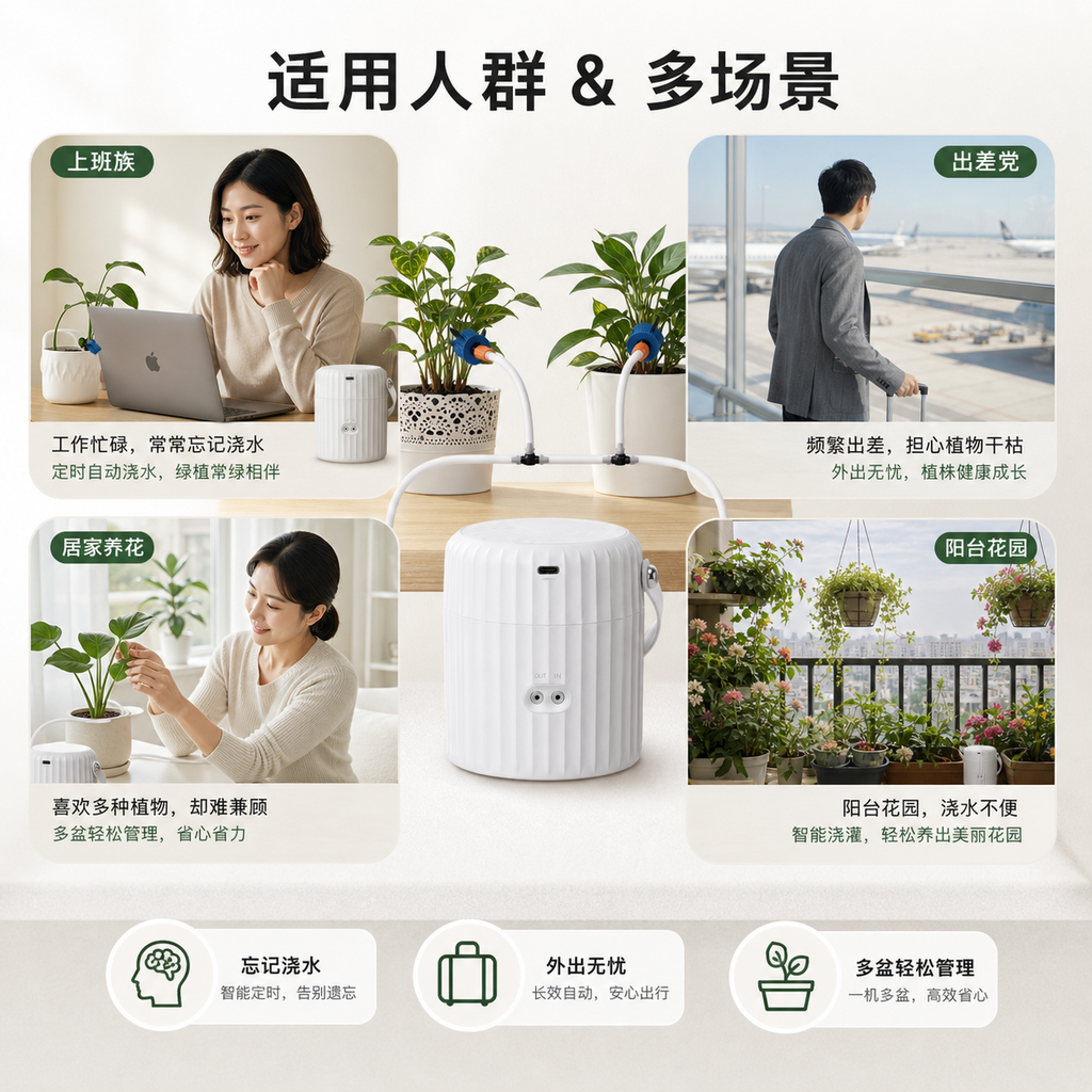 Smart Wi-Fi Dual-Outlet Plant Waterer smart irrigation product image 5