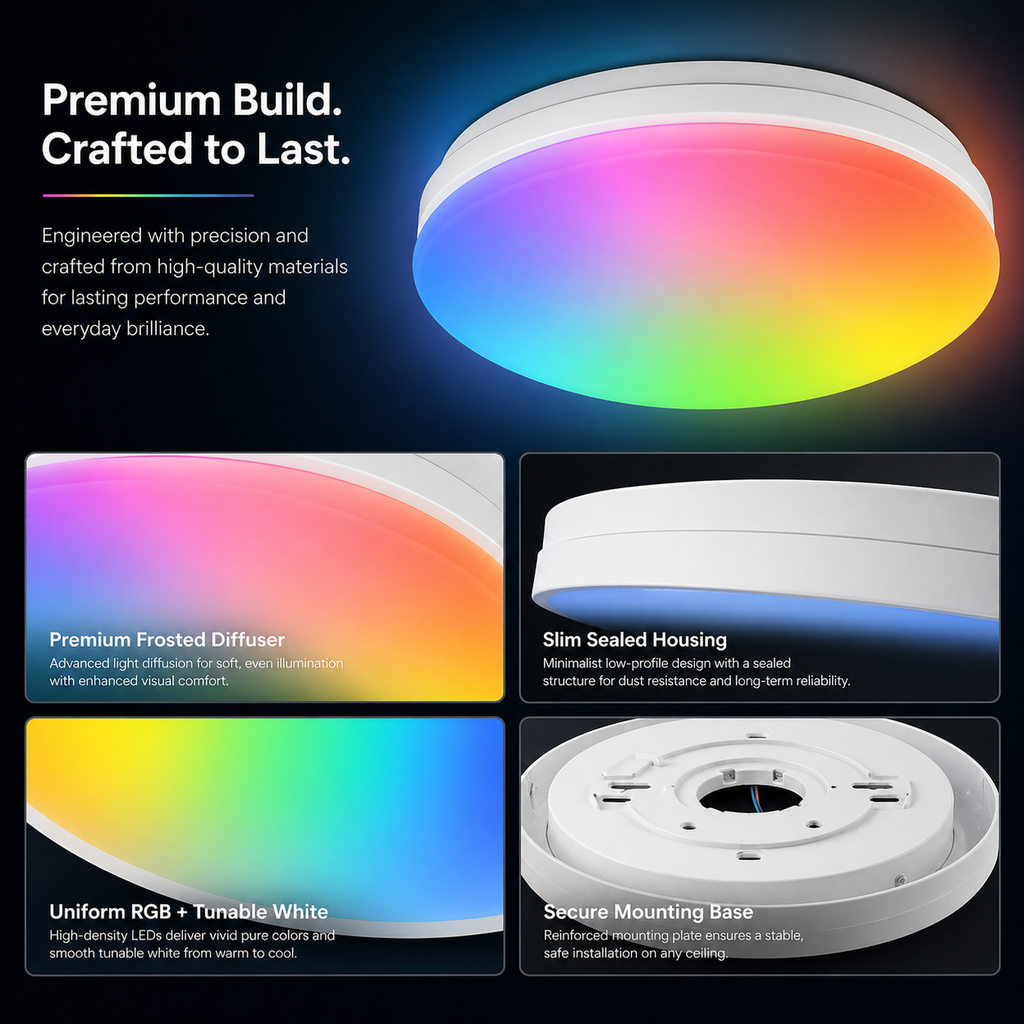 Zigbee RGB Ceiling Light, 23W smart irrigation product image 6