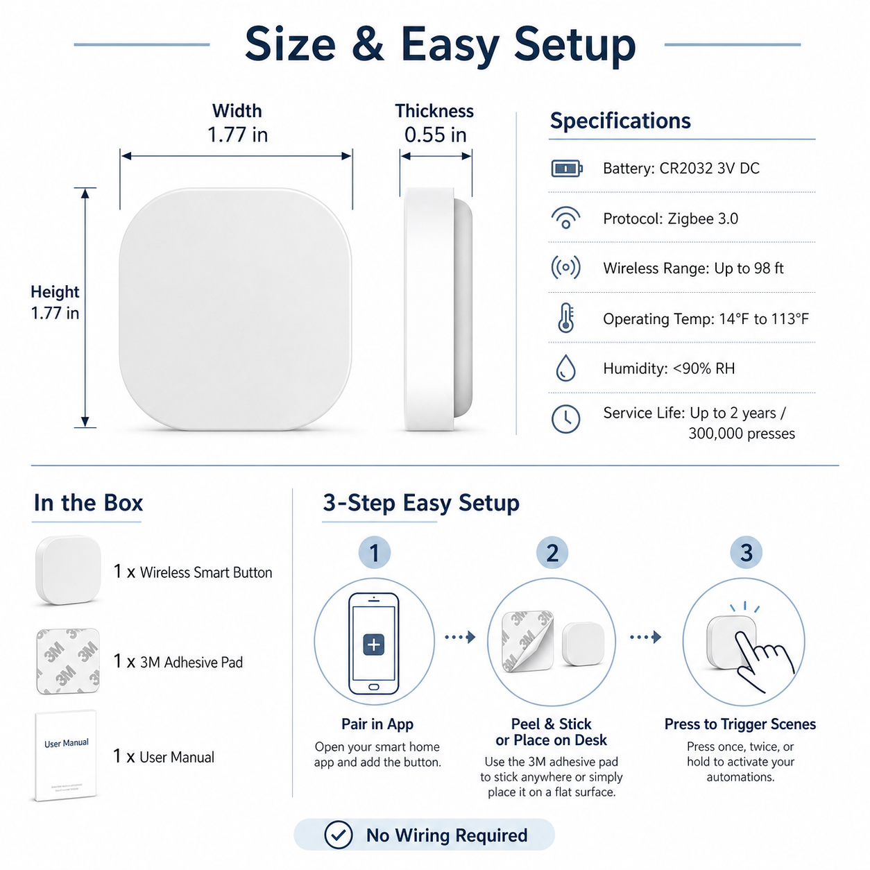 Zigbee Wireless Scene Button smart wall control product image 8