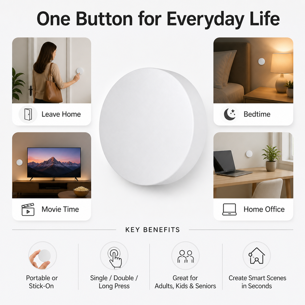 Zigbee Wireless Scene Button smart wall control product image 5