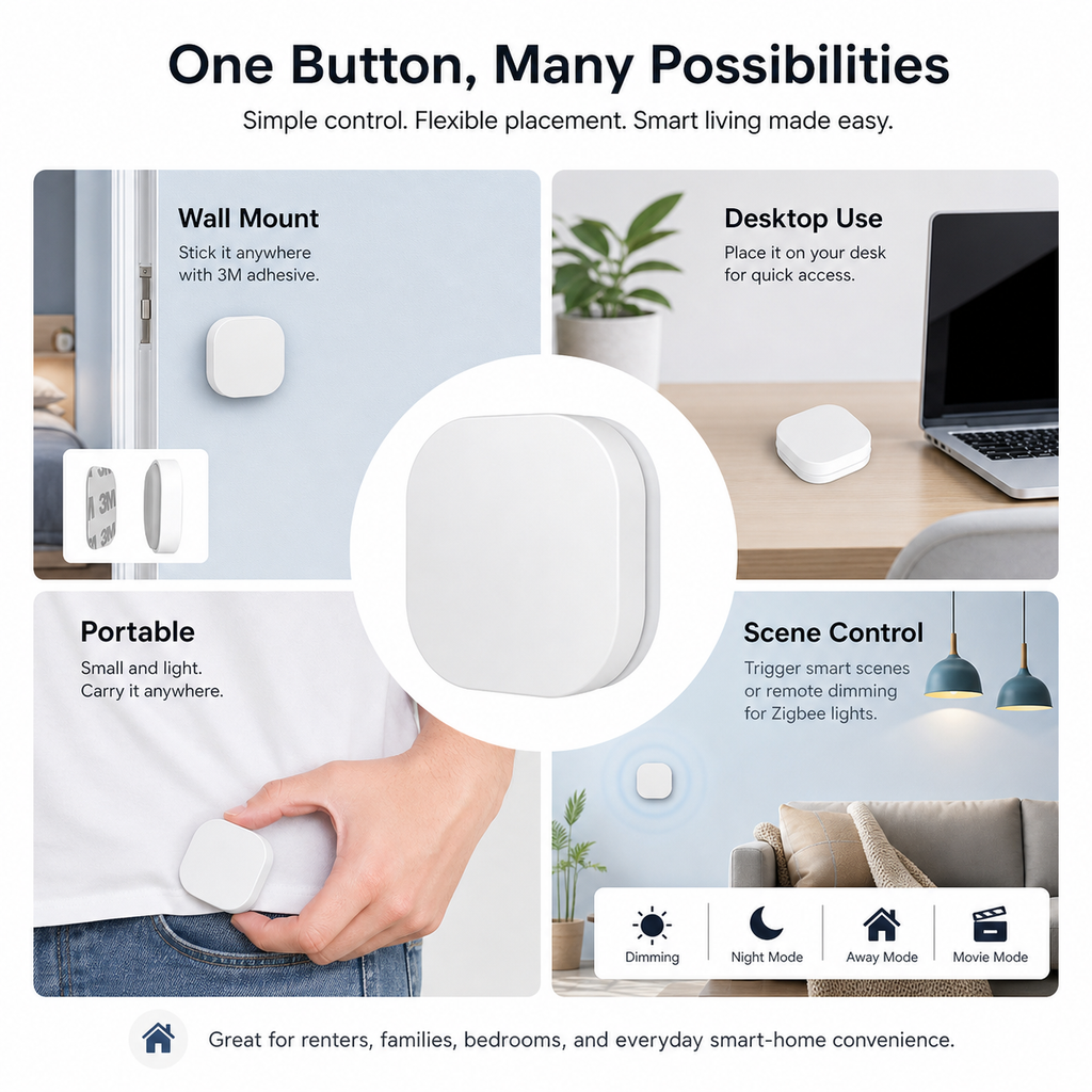 Zigbee Wireless Scene Button smart wall control product image 5