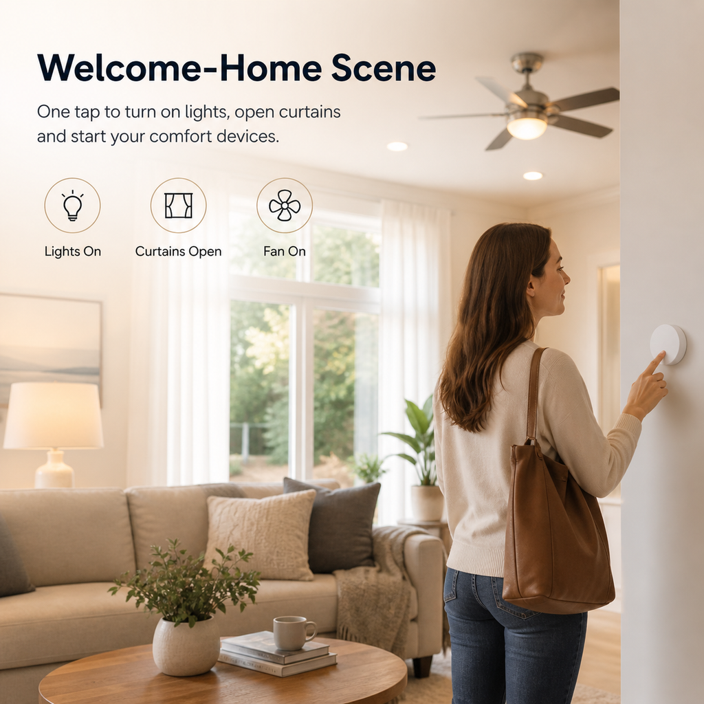 Zigbee Wireless Scene Button smart wall control product image 4