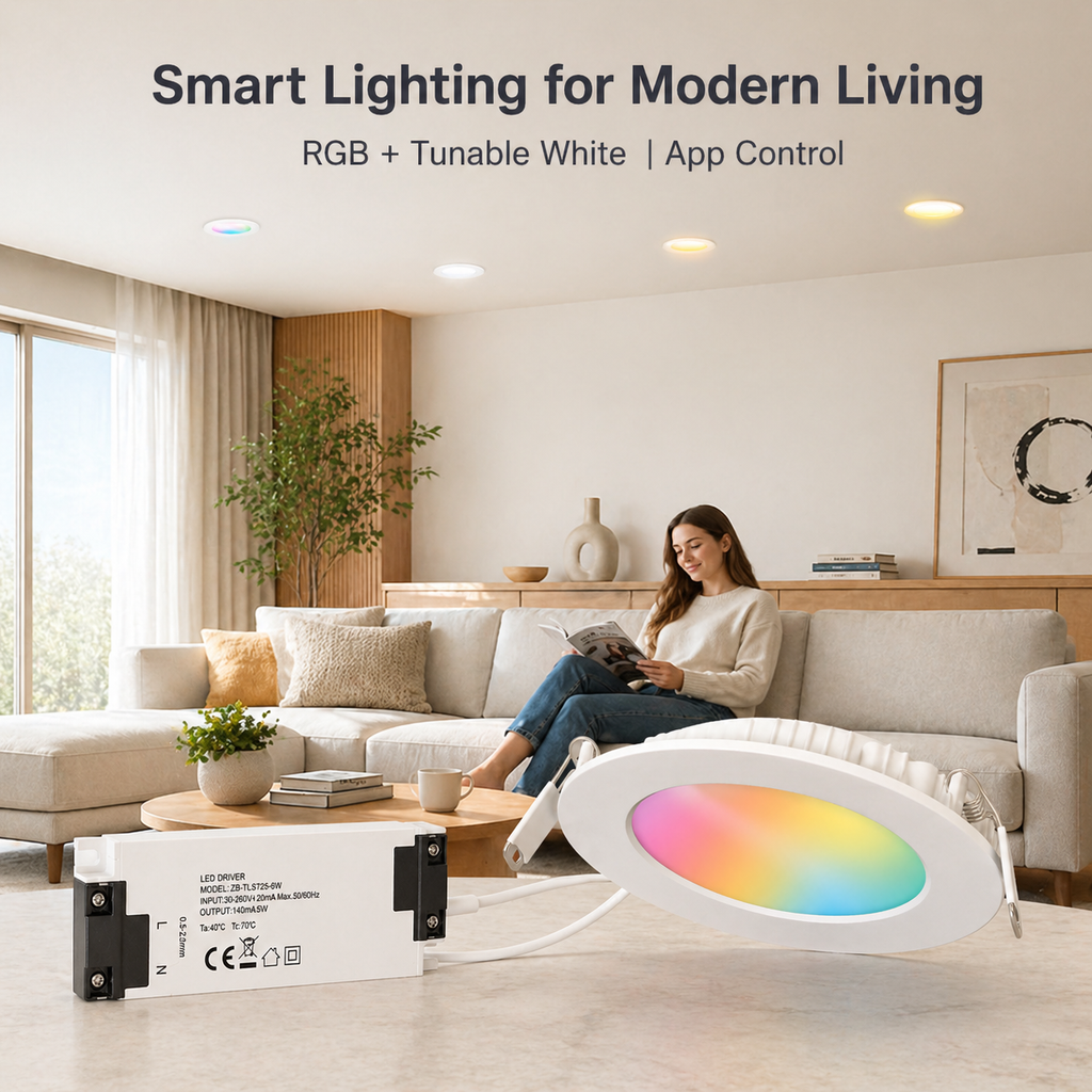 Zigbee RGB+CCT Downlight, 7W smart irrigation product image 3