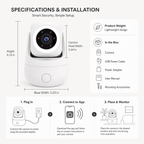 Smart Wi-Fi Pan-Tilt Indoor Camera smart safety and security product image 8