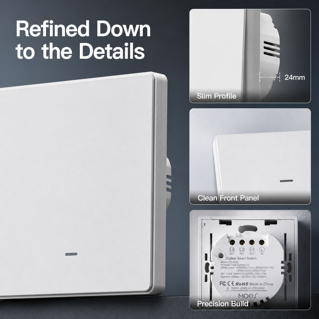 Zigbee 1-Gang Smart Wall Switch detail image 7
