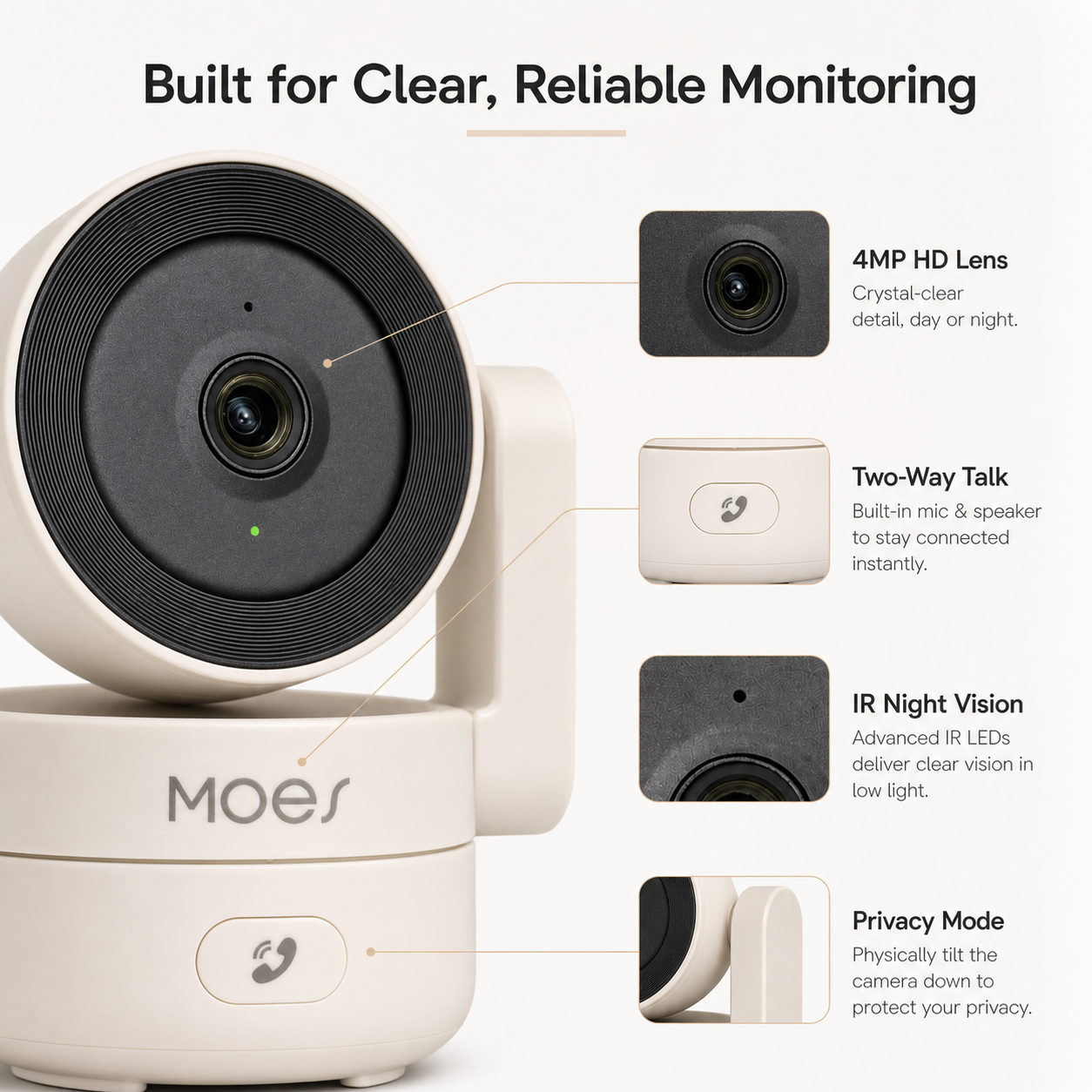 Smart Wi-Fi Indoor Security Camera smart safety and security product image 6