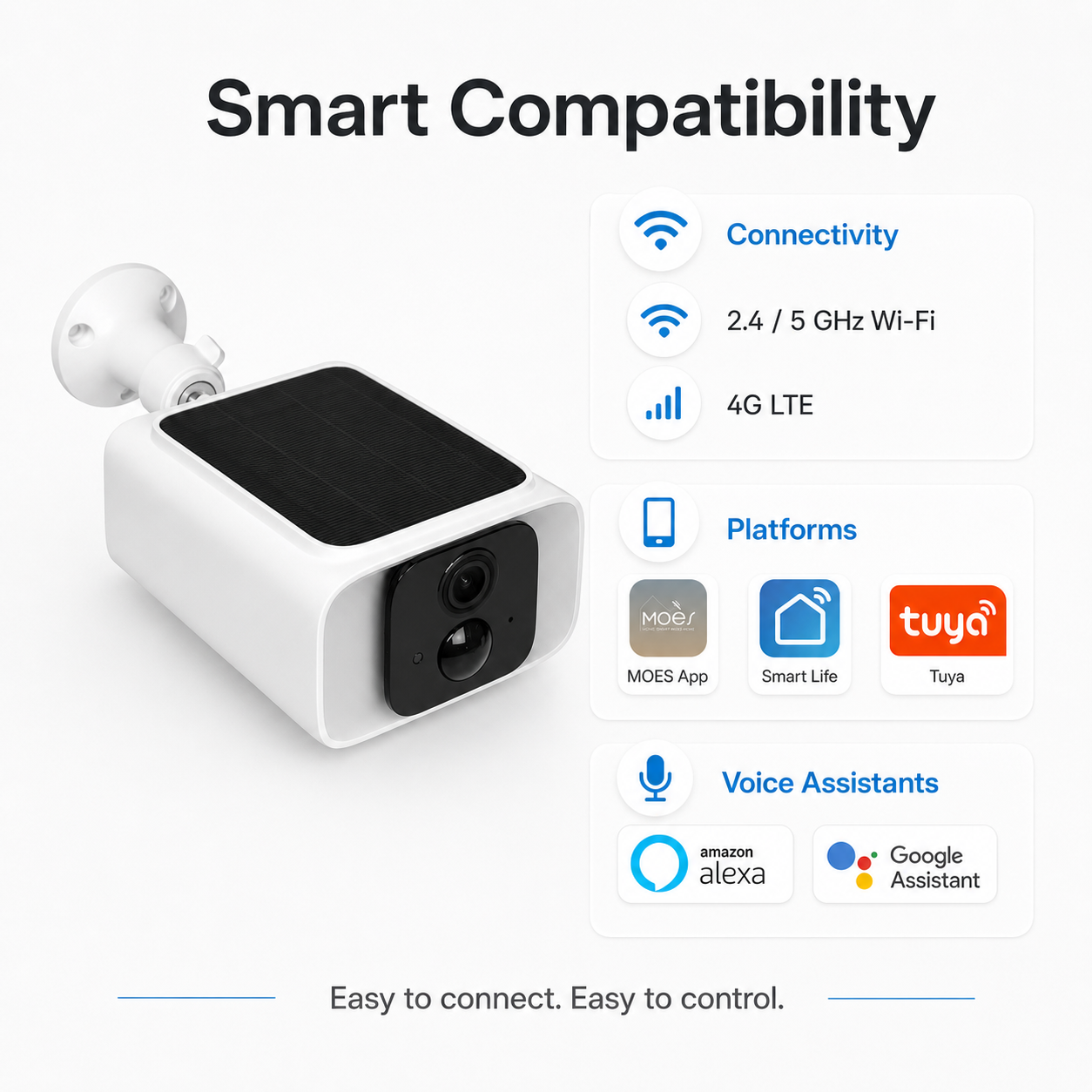 Smart Solar Wi-Fi Outdoor Security Camera smart safety and security product image 9