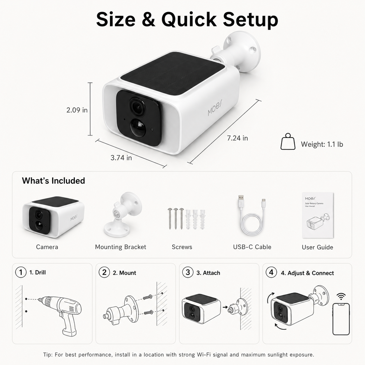 Smart Solar Wi-Fi Outdoor Security Camera smart safety and security product image 8
