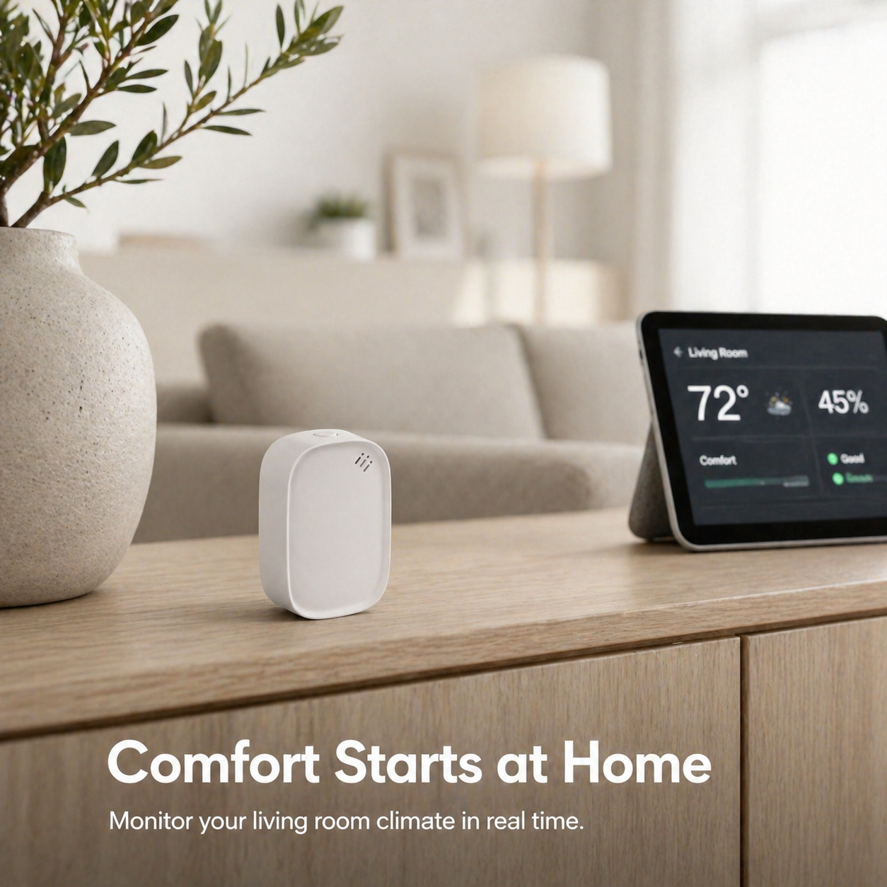 Zigbee Temperature & Humidity Sensor smart safety and security product image 3