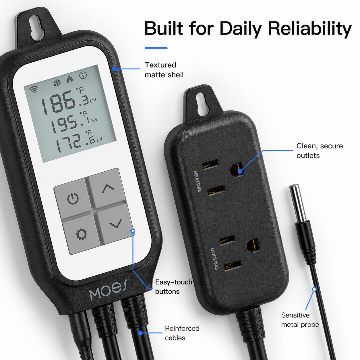 Wi-Fi Smart Temperature Controller Plug smart wall control product image 7
