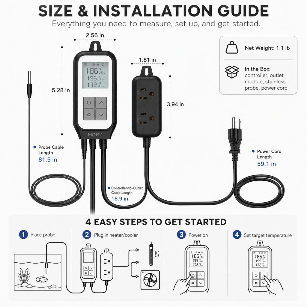 Wi-Fi Smart Temperature Controller Plug smart wall control product image 8