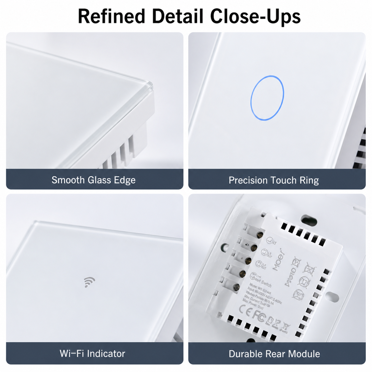 Matter Wi-Fi Smart Touch Light Switch detail image 7