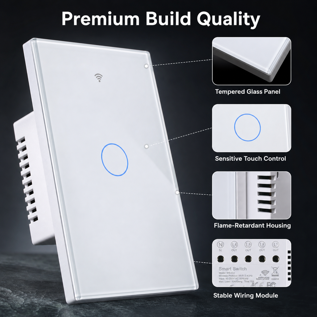 Matter Wi-Fi Smart Touch Light Switch detail image 6
