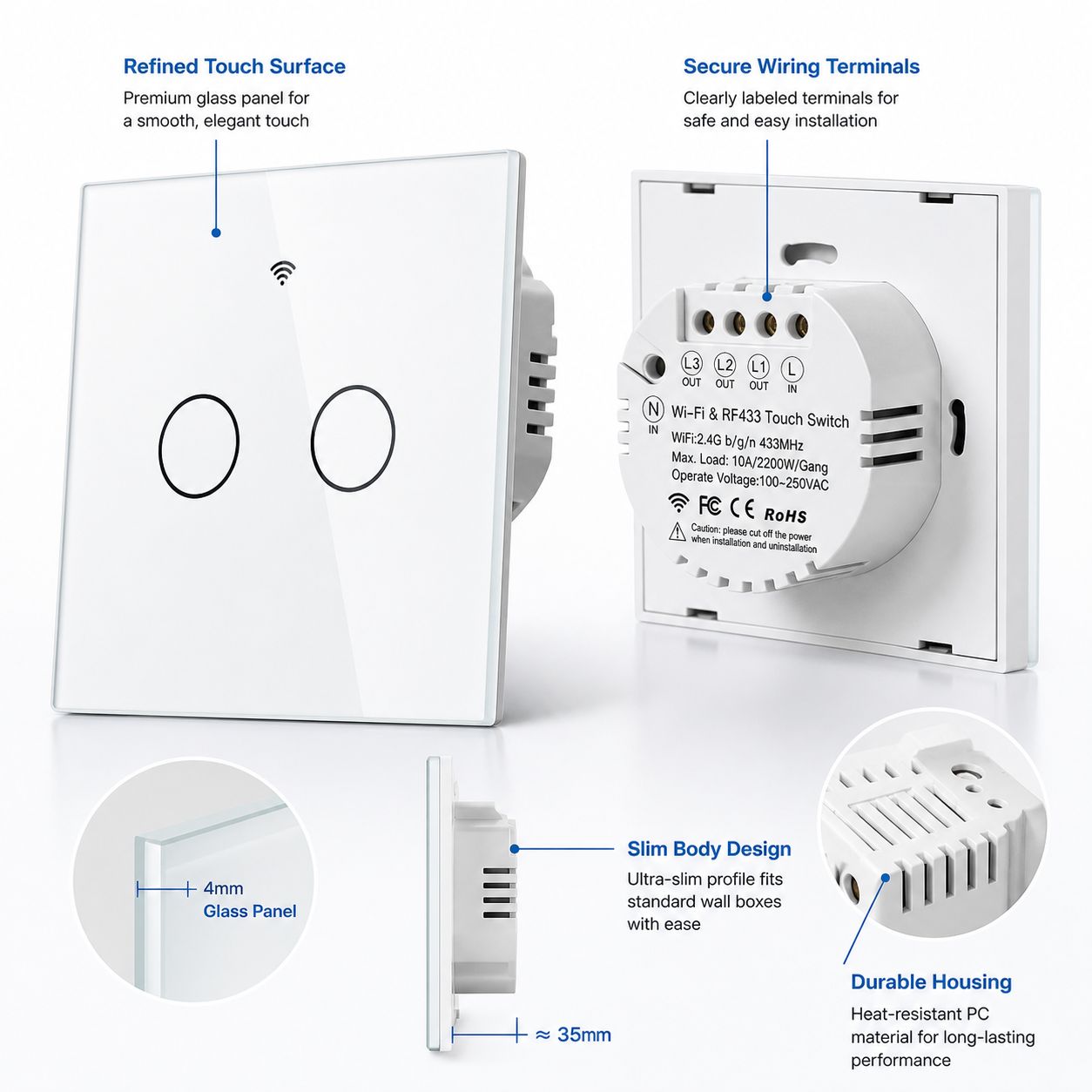 Wi-Fi Smart Touch Light Switch detail image 7
