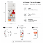 Wi-Fi Smart Circuit Breaker with Energy Monitoring smart wall control product image 8
