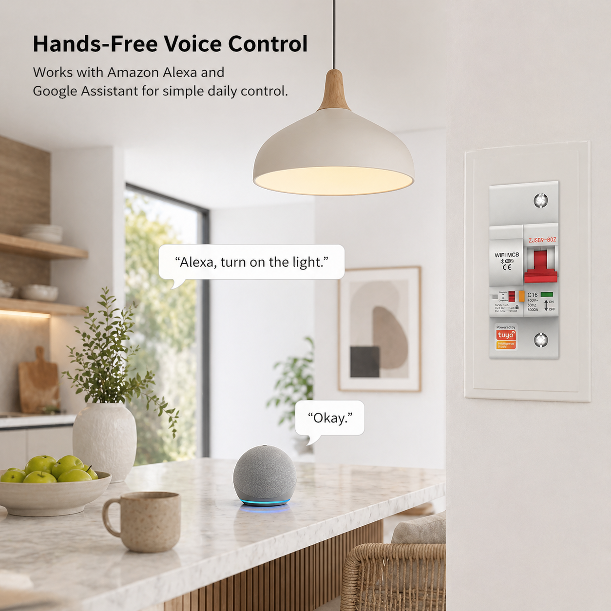 Wi-Fi Smart Circuit Breaker with Energy Monitoring smart wall control product image 4