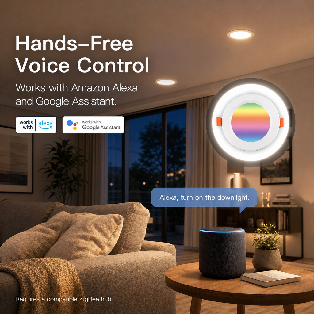 Zigbee RGB LED Downlight, 6W smart irrigation product image 4