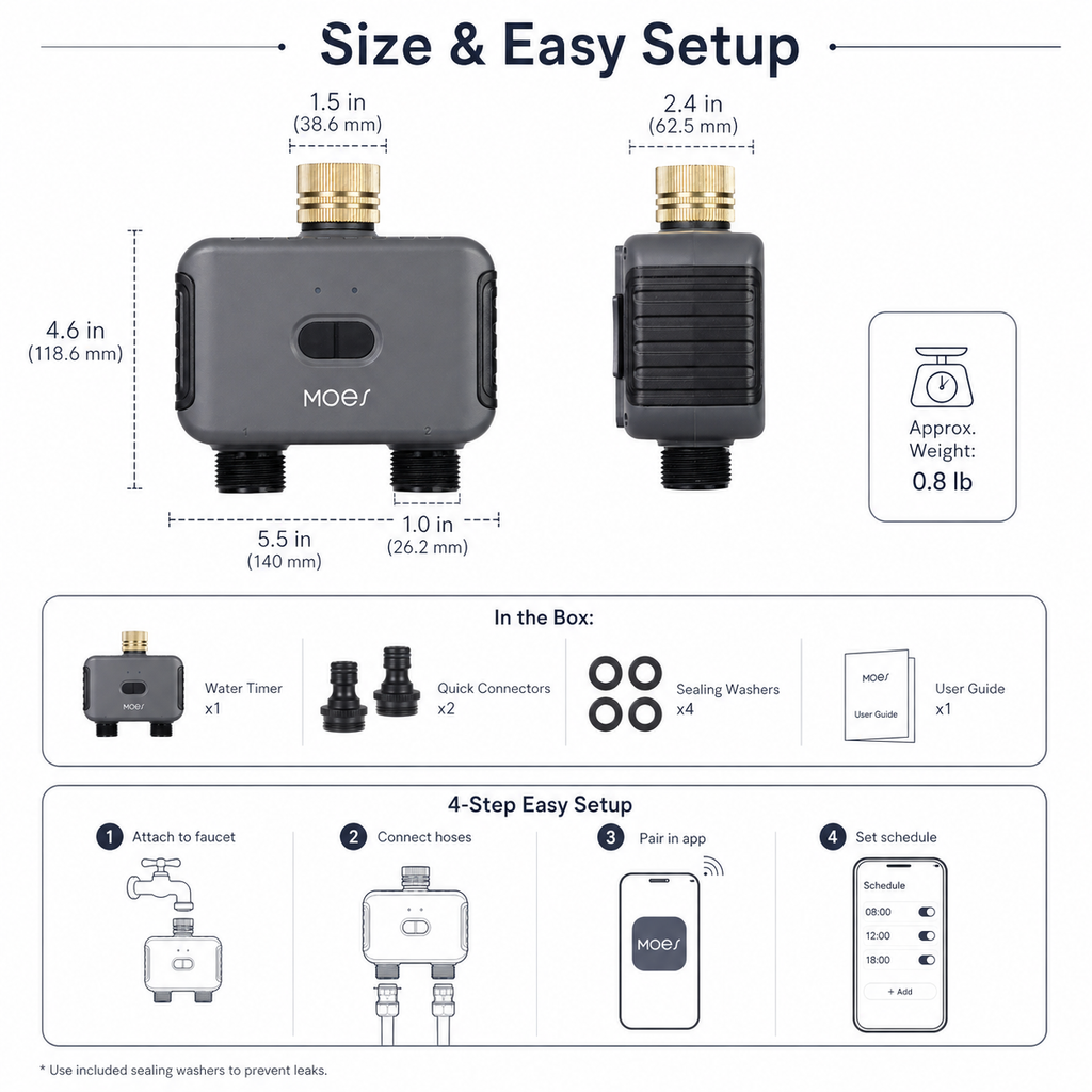 Bluetooth Dual-Outlet Garden Irrigation Controller smart irrigation product image 8