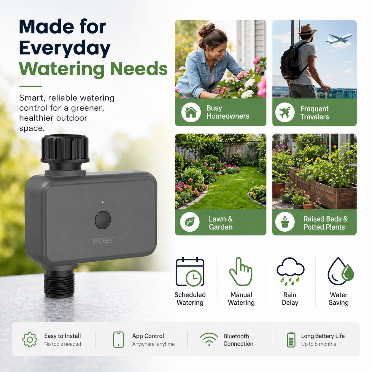 Bluetooth Garden Irrigation Timer smart irrigation product image 5