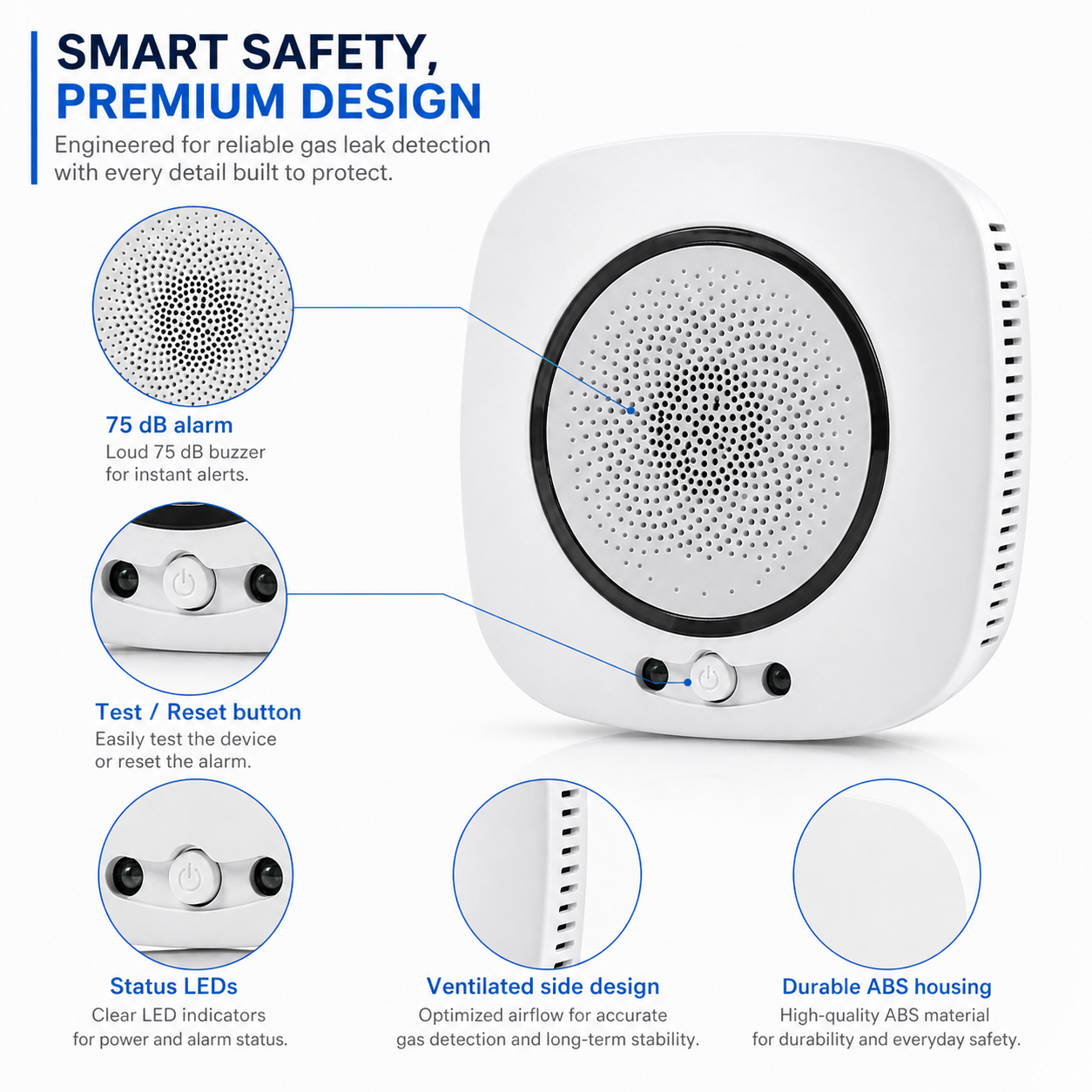 Smart Wi-Fi Natural Gas Detector Alarm gas safety automation product image 6