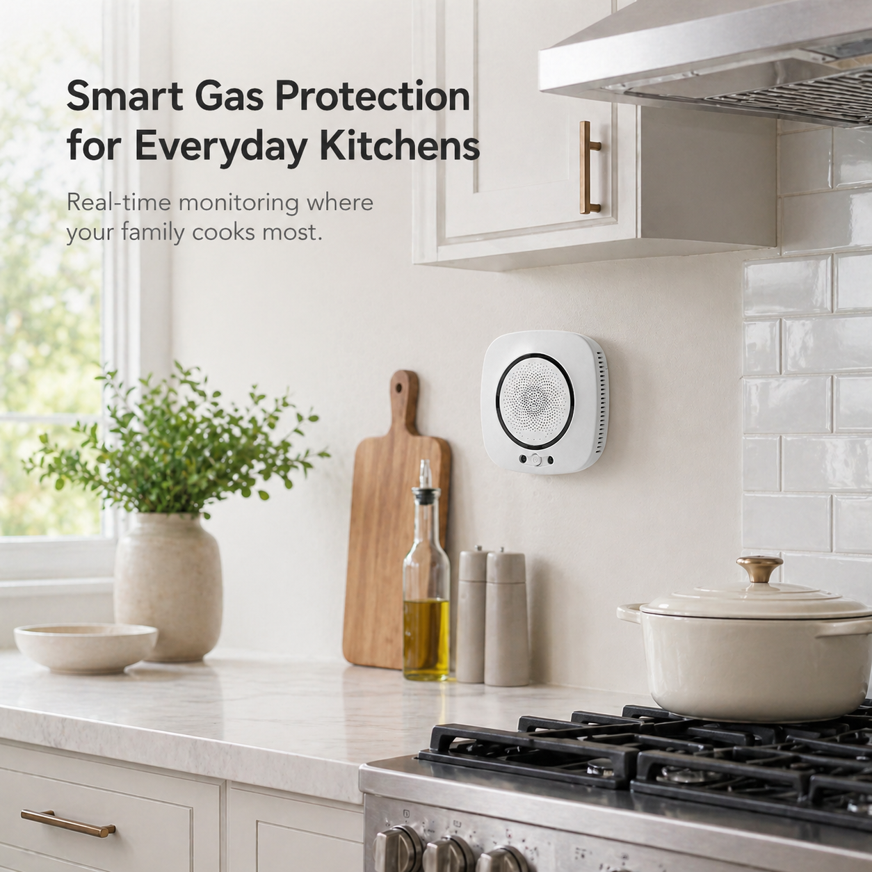 Smart Wi-Fi Natural Gas Detector Alarm gas safety automation product image 3