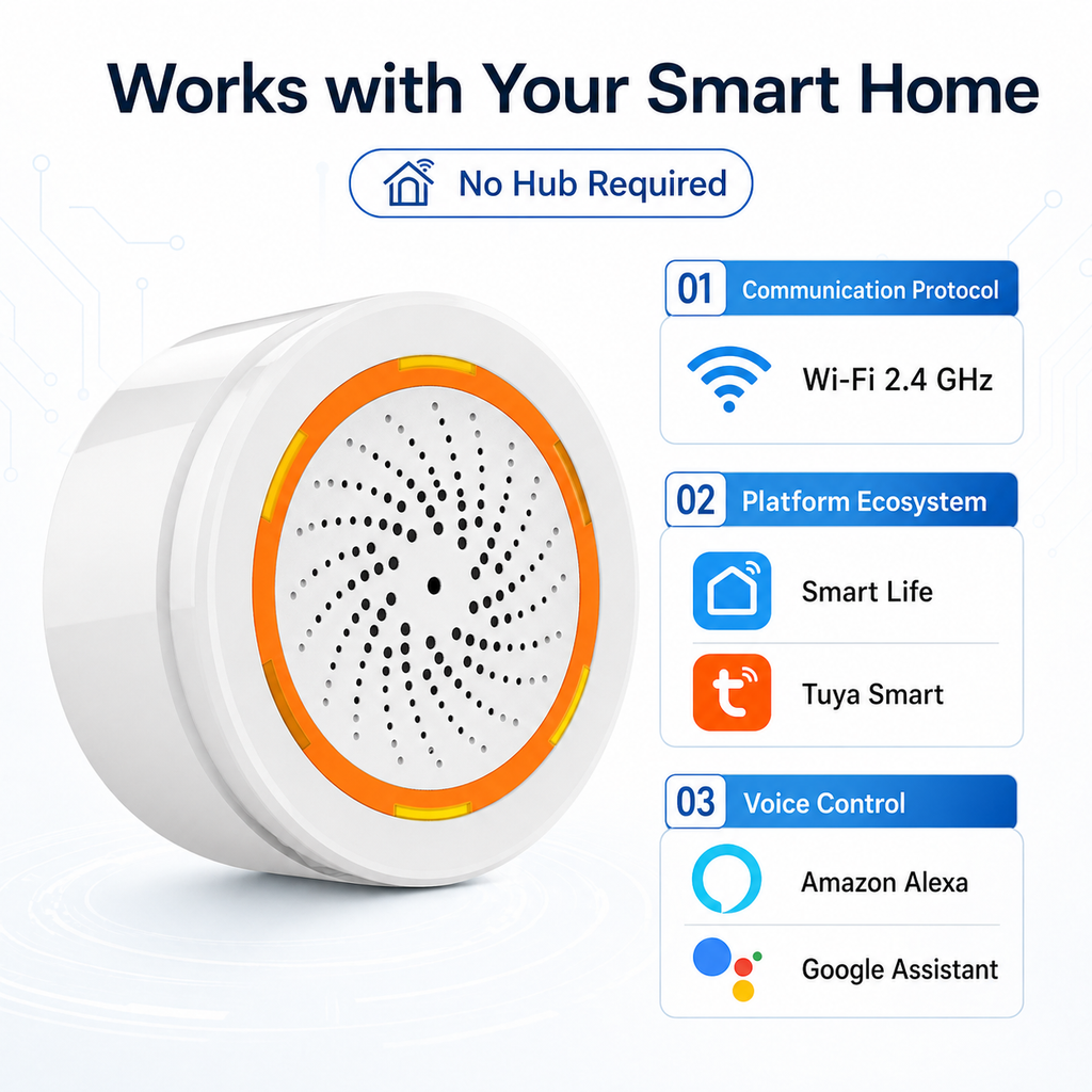 Smart Wi-Fi Siren Alarm with Flashing Light smart irrigation product image 9