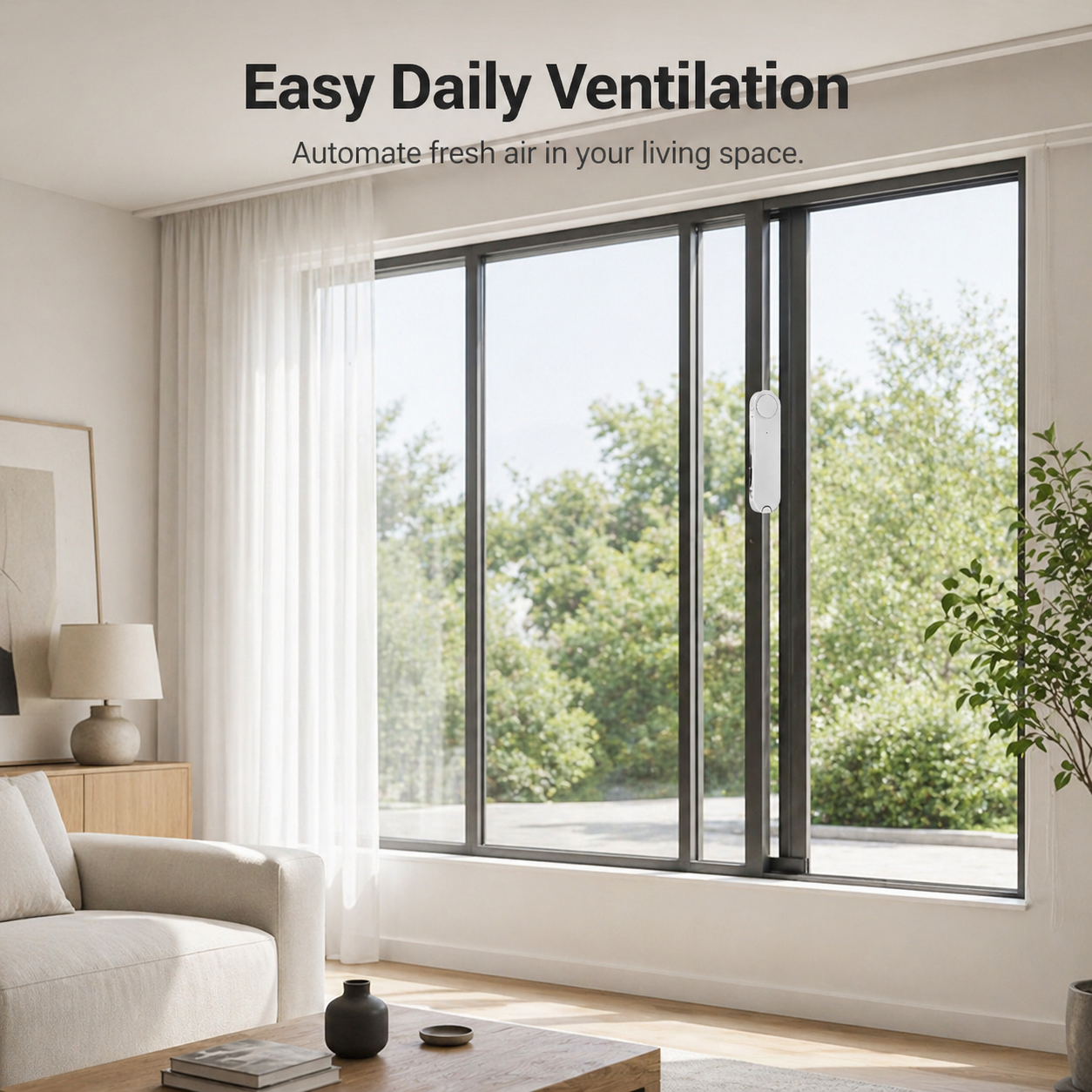 Solar Zigbee Window Opener window and curtain automation product image 3