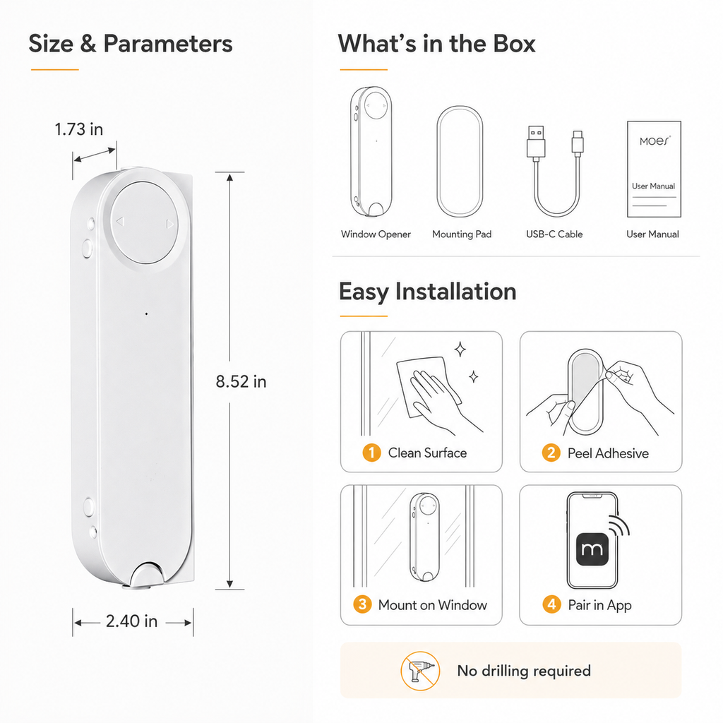Solar Zigbee Window Opener window and curtain automation product image 8