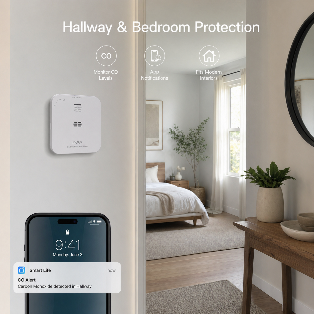 Zigbee Carbon Monoxide Detector Alarm smart irrigation product image 4