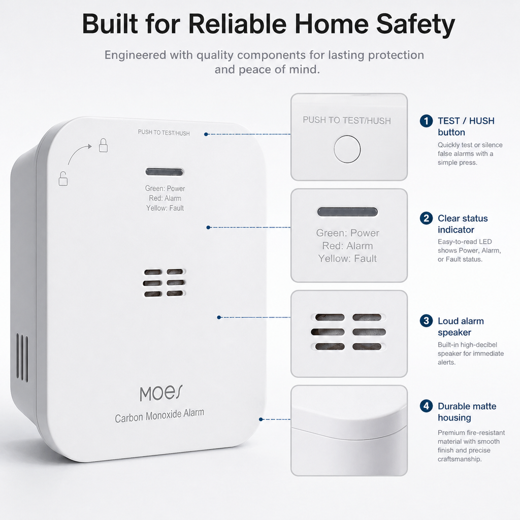 Zigbee Carbon Monoxide Detector Alarm smart irrigation product image 6