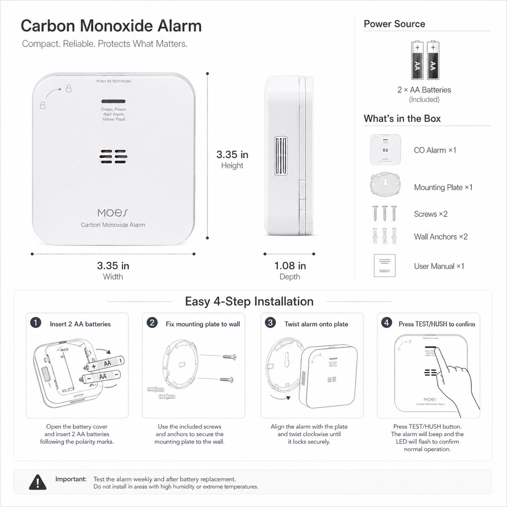 Zigbee Carbon Monoxide Detector Alarm smart irrigation product image 8