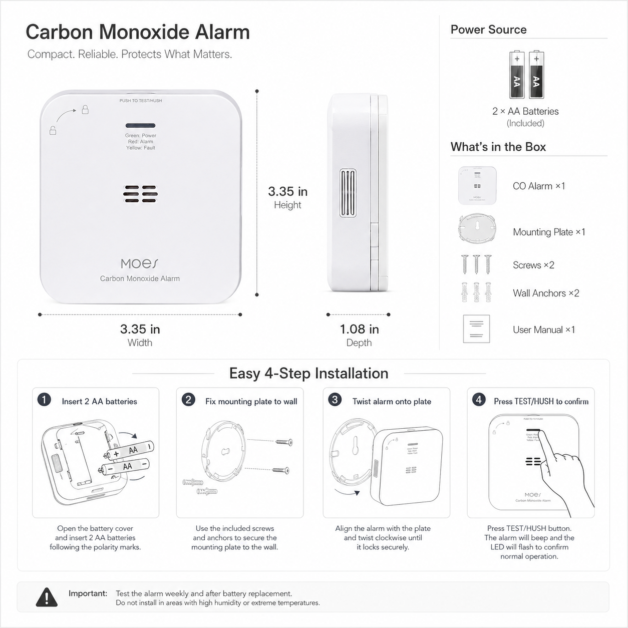 Zigbee Carbon Monoxide Detector Alarm smart irrigation product image 8