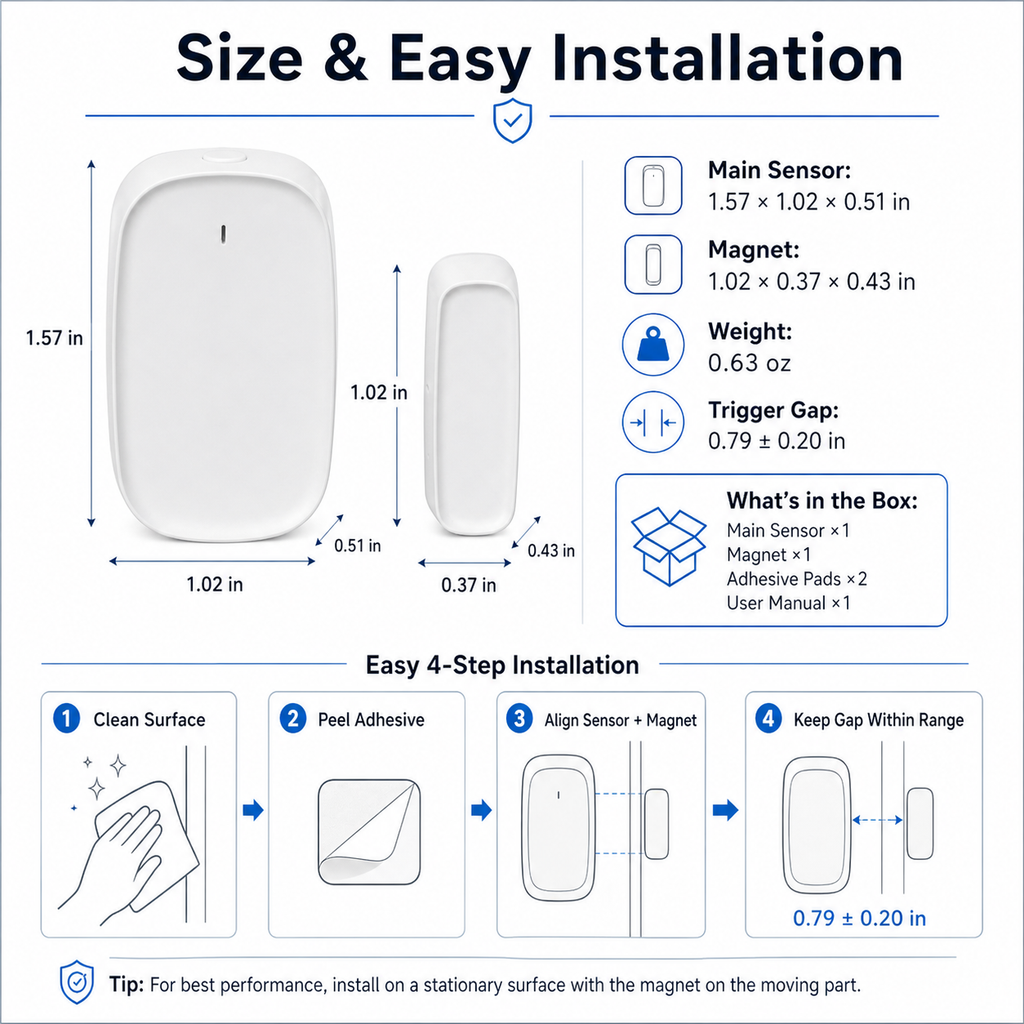 Zigbee Door & Window Sensor smart irrigation product image 8