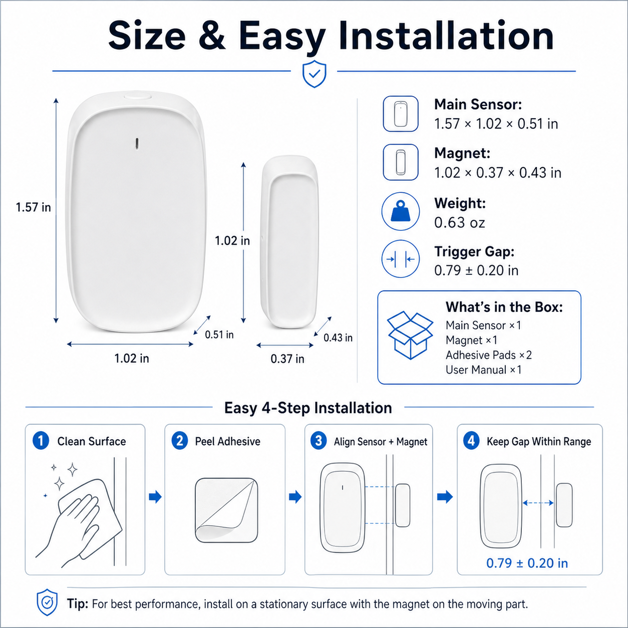 Zigbee Door & Window Sensor smart irrigation product image 8