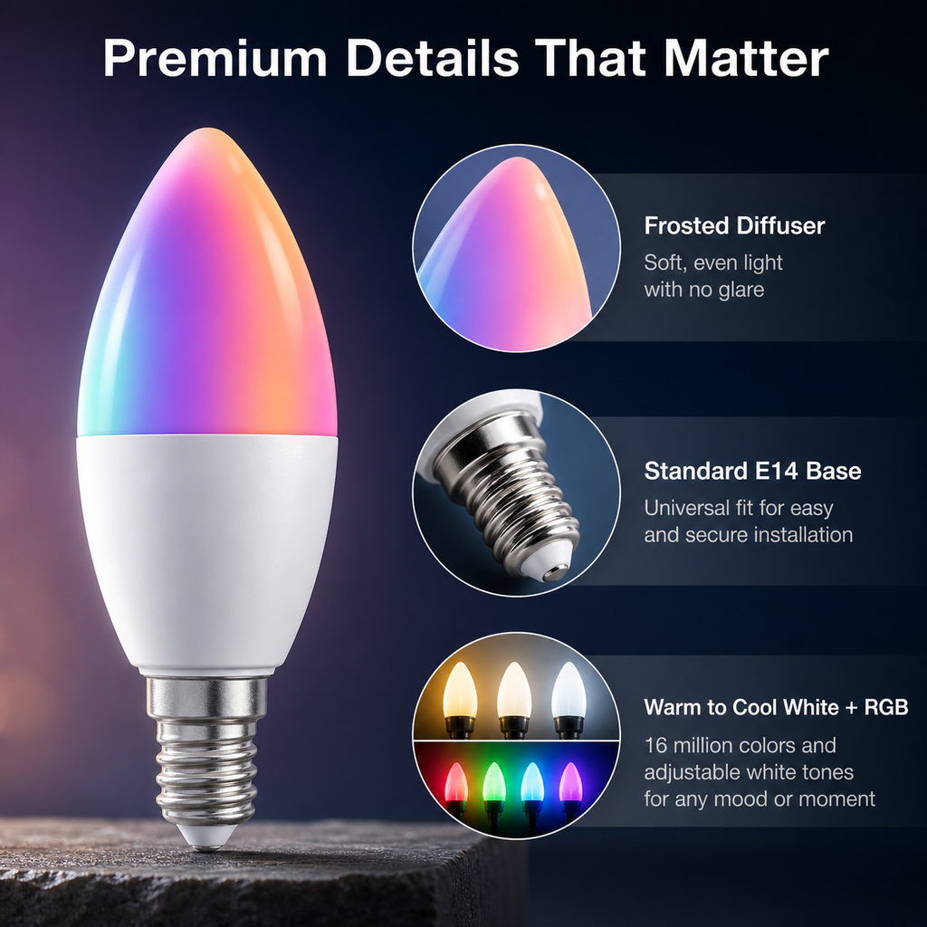 Zigbee E14 Smart Candle Bulb smart irrigation product image 6