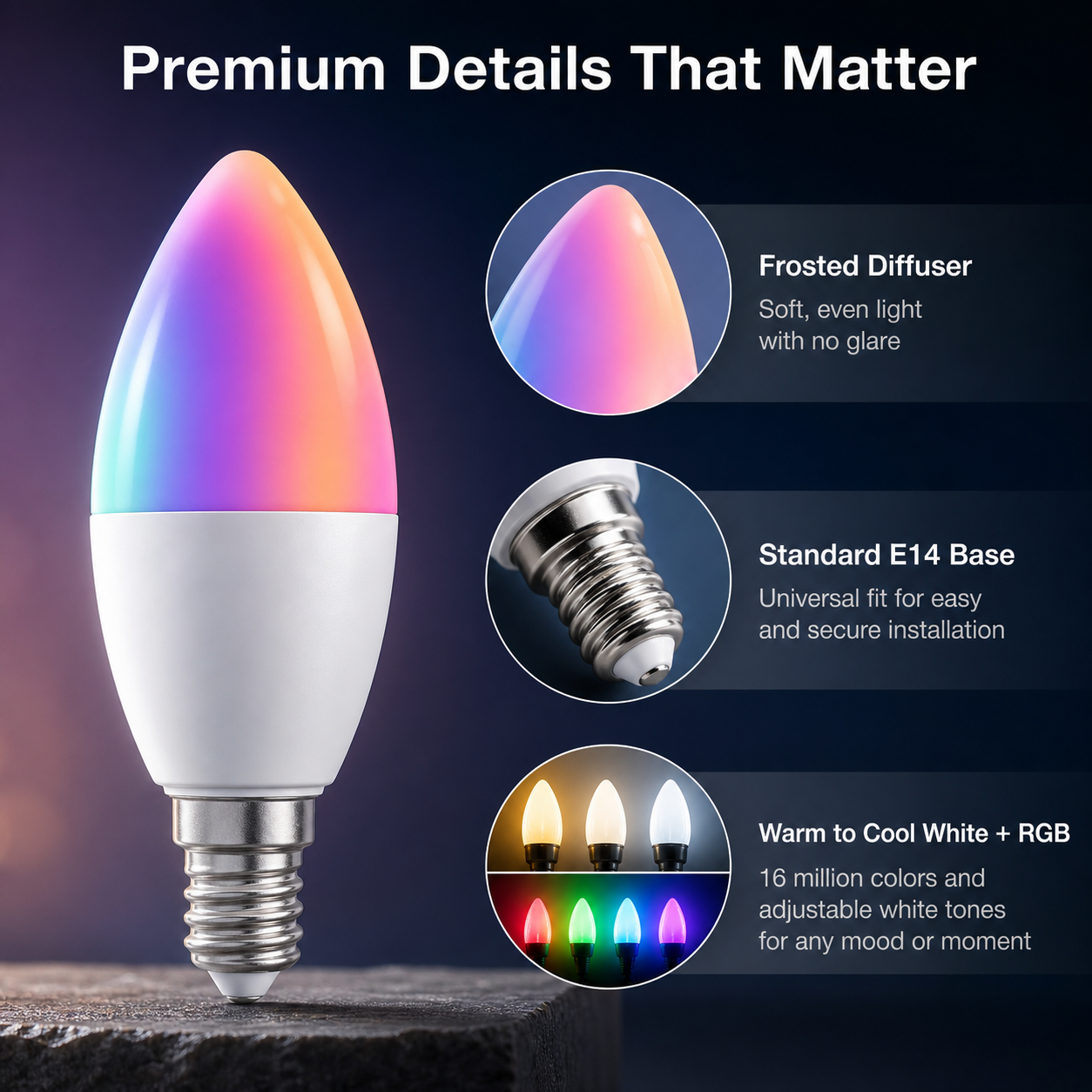 Zigbee E14 Smart Candle Bulb smart irrigation product image 6