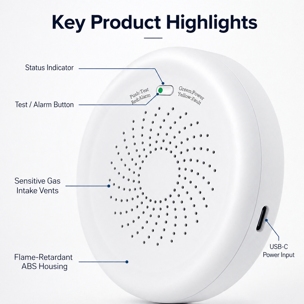Zigbee Natural Gas Detector gas safety automation product image 6