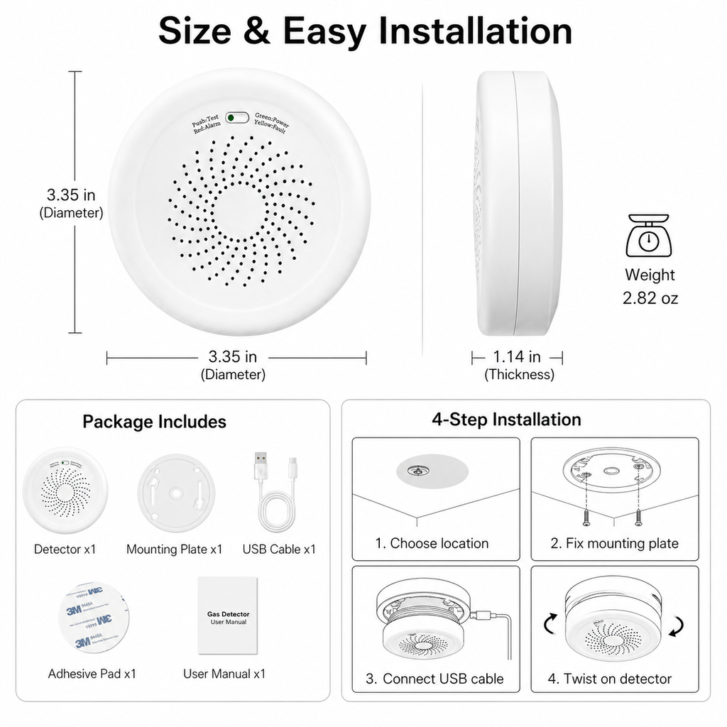 Zigbee Natural Gas Detector gas safety automation product image 8