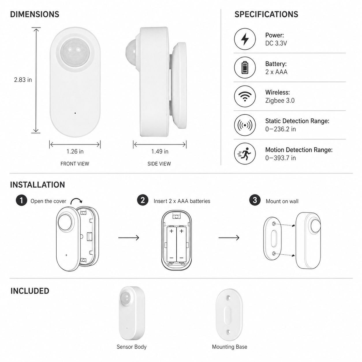 Zigbee PIR Motion & Occupancy Sensor smart irrigation product image 8
