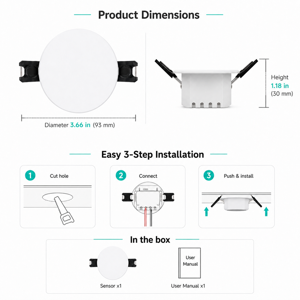 Zigbee Recessed mmWave Presence Sensor smart irrigation product image 8
