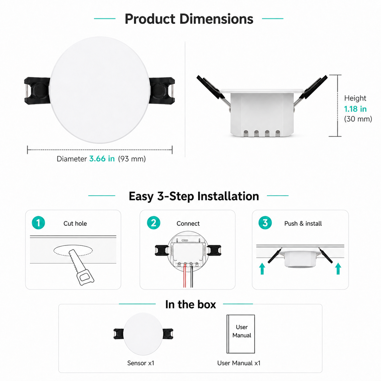 Zigbee Recessed mmWave Presence Sensor smart irrigation product image 8