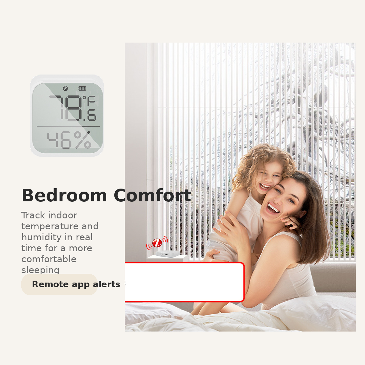 Zigbee Temperature & Humidity Sensor with LCD smart safety and security product image 4