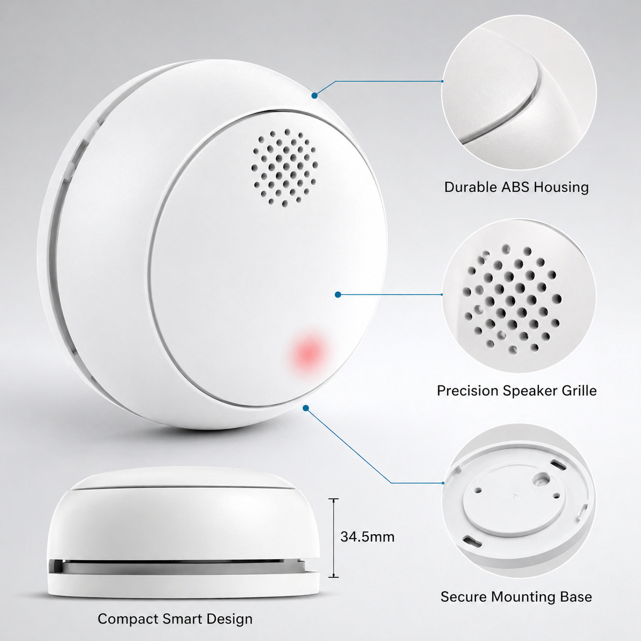 Zigbee Smoke Detector Alarm smart irrigation product image 6