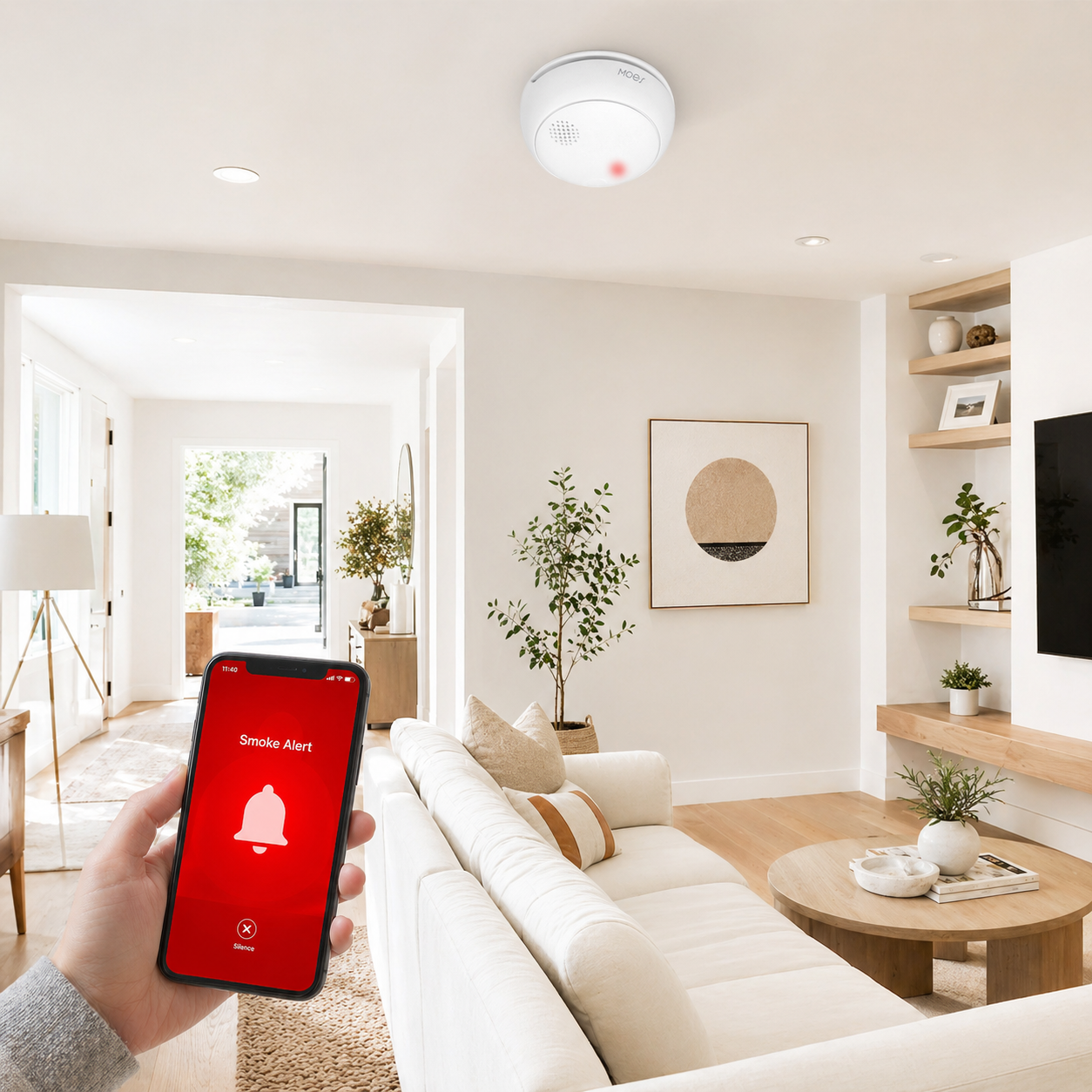 Zigbee Smoke Detector Alarm smart irrigation product image 4