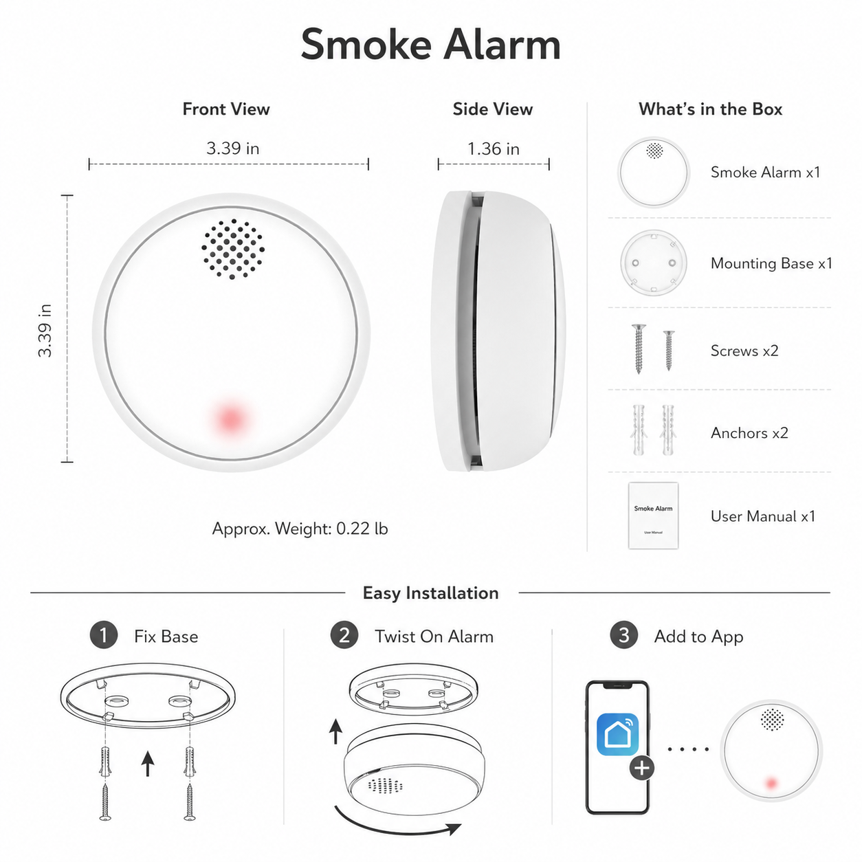 Zigbee Smoke Detector Alarm smart irrigation product image 8
